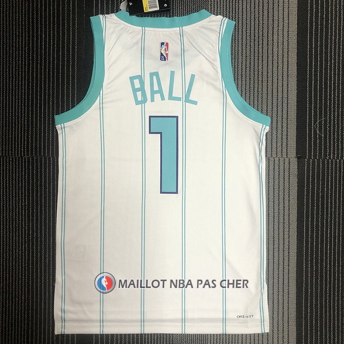 Maillot Charlotte Hornets Lamelo Ball NO 1 Association 2022-23 Blanc